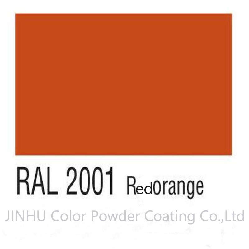 Deklaag op hoge temperatuur van het de Polyesterpoeder van RAL 2001 de Rode Oranje voor Instrumenten